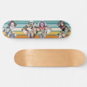 Creëer Your Ewn 12 Photo Collage - retro stripes Skateboard (Horizontaal)