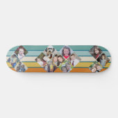 Creëer Your Ewn 12 Photo Collage - retro stripes Skateboard (Horizontaal)