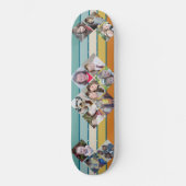 Creëer Your Ewn 12 Photo Collage - retro stripes Skateboard (Voorkant)