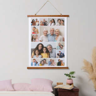 Creëer Your Ewn 14 Photo Collage Hangend Wandkleed