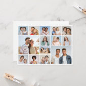 Creëer Your Ewn 14 Photo Collage Kaart (Voorkant / Achterkant in situ)