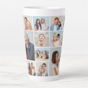 Creëer Your Ewn 14 Photo Collage Latte Mok