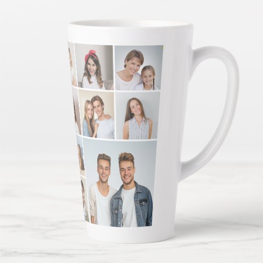 Creëer Your Ewn 14 Photo Collage Latte Mok (Rechts)
