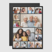 Creëer Your Ewn 14 Photo Collage Magnetic Kaart (Voorkant / Achterkant)