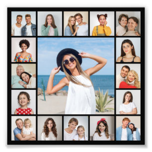Creëer Your Ewn 17 Foto Collage Foto Enlargement Afdruk