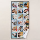Creëer Your Ewn 18 Photo Collage Badhanddoek (Badhanddoek)