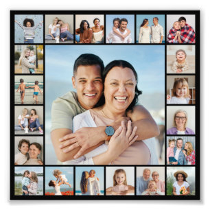 Creëer Your Ewn 21 Foto Collage Foto Enlargement Afdruk