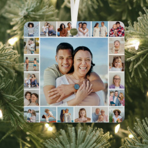 Creëer Your Ewn 21 Photo Collage Metalen Ornament