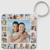 Creëer Your Ewn 21 Photo Collage Sleutelhanger (Achterkant)