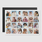 Creëer Your Ewn 24 Photo Collage Magnetic Card Magnetische Uitnodiging (Voorkant / Achterkant)