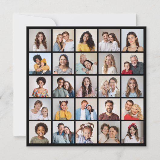 Creëer Your Ewn 25 Photo Collage Kaart (Voorkant)