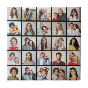 Creëer Your Ewn 25 Photo Collage Tegeltje