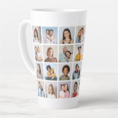Creëer Your Ewn 28 Photo Collage Latte Mok (Linkerhoek)