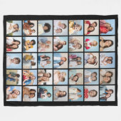 Creëer Your Ewn 35 Photo Collage Fleece Deken (Voorkant (Horizontaal))