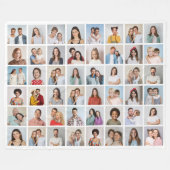 Creëer Your Ewn 48 Photo Collage Fleece Deken (Voorkant (Horizontaal))