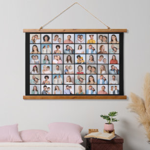 Creëer Your Ewn 48 Photo Collage Hangend Wandkleed