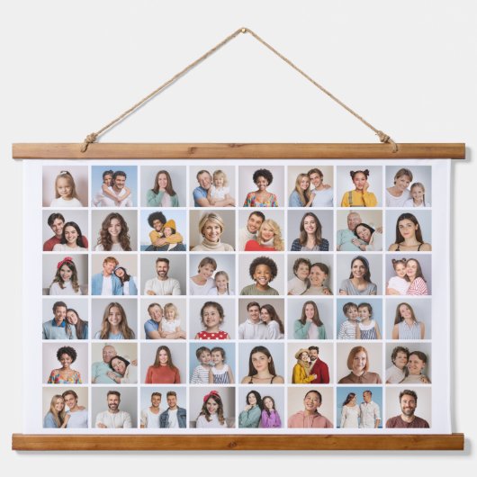 Creëer Your Ewn 48 Photo Collage Hangend Wandkleed (Voorkant)