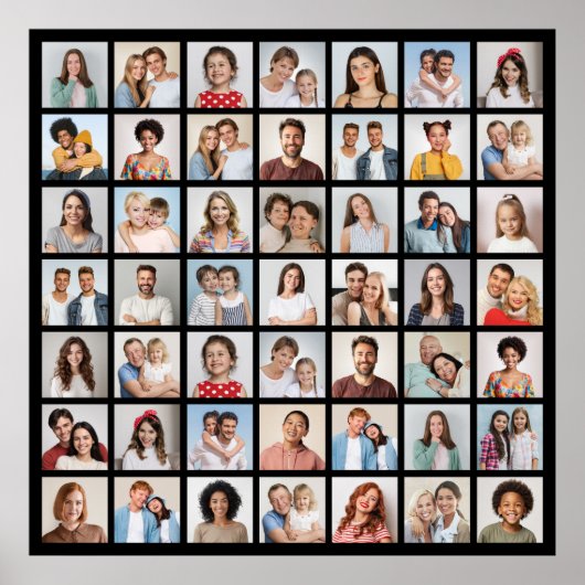 Creëer Your Ewn 49 Photo Collage Poster (Voorkant)
