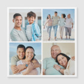 Creëer Your Ewn 4 Photo Collage Magnetic Card (Voorkant)