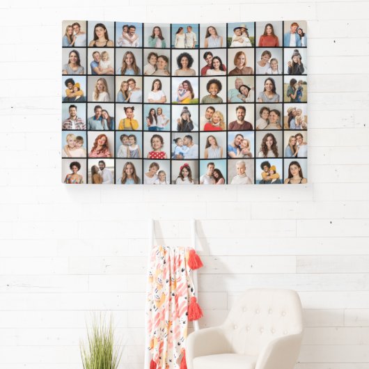 Creëer Your Ewn 54 Photo Collage Spandoek (Insitu)
