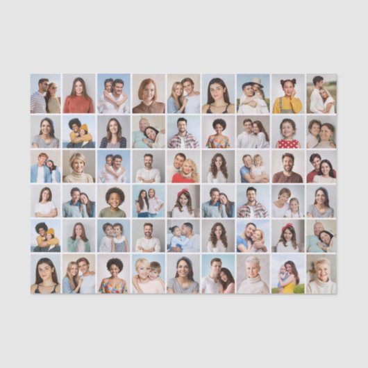 Creëer Your Ewn 54 Photo Collage Tissuepapier (Voorkant)