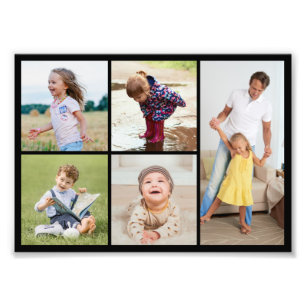 Creëer Your Ewn 5 Photo Collage Foto Enlargement Afdruk