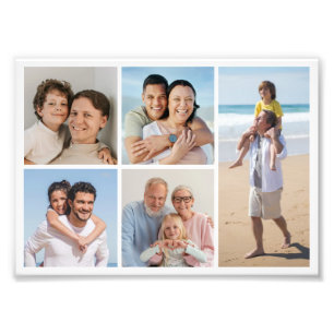Creëer Your Ewn 5 Photo Collage Foto Enlargement Afdruk