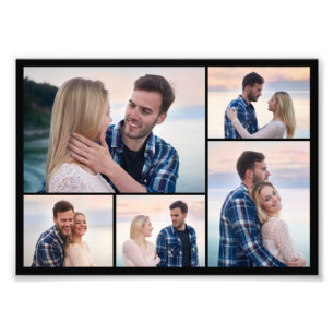Creëer Your Ewn 5 Photo Collage Foto Enlargement Afdruk