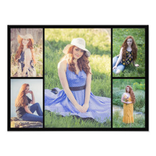Creëer Your Ewn 5 Photo Collage Foto Enlargement Afdruk