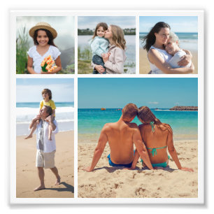 Creëer Your Ewn 5 Photo Collage Foto Enlargement Afdruk