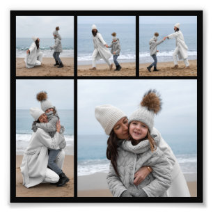 Creëer Your Ewn 5 Photo Collage Foto Enlargement Afdruk