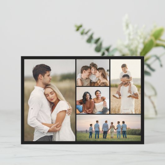 Creëer Your Ewn 5 Photo Collage Greep Kaart (Staand voorkant)