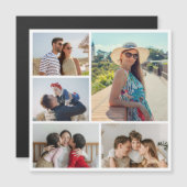 Creëer Your Ewn 5 Photo Collage Magnetic Kaart (Voorkant / Achterkant)