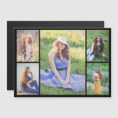 Creëer Your Ewn 5 Photo Collage Magnetic Kaart (Voorkant / Achterkant)