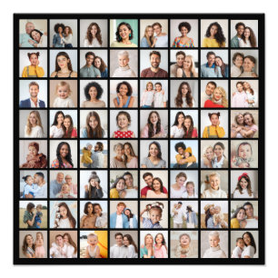 Creëer Your Ewn 64 Photo Collage Photo Enlargement Foto Afdruk