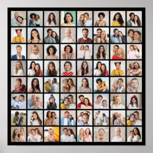Creëer Your Ewn 64 Photo Collage Poster
