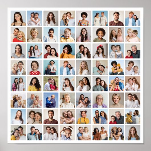 Creëer Your Ewn 64 Photo Collage Poster (Voorkant)