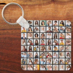 Creëer Your Ewn 64 Photo Collage Sleutelhanger