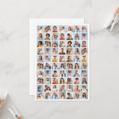 Creëer Your Ewn 70 Photo Collage Kaart (Voorkant / Achterkant in situ)