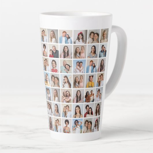 Creëer Your Ewn 70 Photo Collage Latte Mok (Rechterhoek)