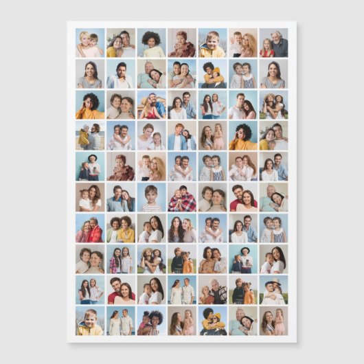 Creëer Your Ewn 70 Photo Collage Magnetic Kaart (Voorkant)