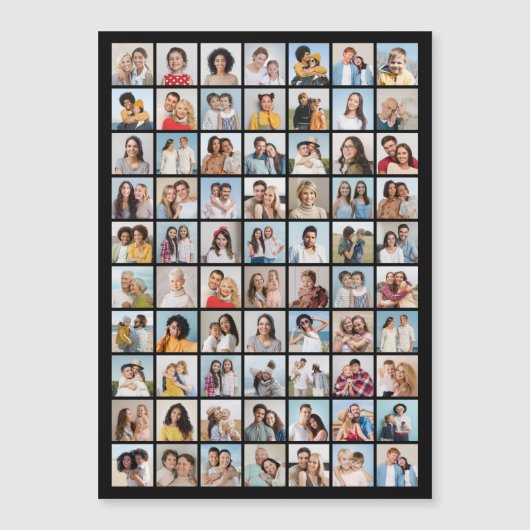 Creëer Your Ewn 70 Photo Collage Magnetic Kaart (Voorkant)