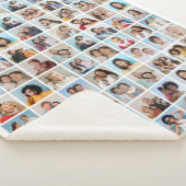 Creëer Your Ewn 88 Photo Collage Sherpa Deken (3/4)