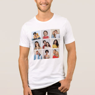 Creëer Your Ewn 9 Photo Collage Unisex Tri-Blend Shirt