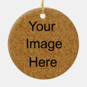 Creëer Your Ewn Gold Glitter-kerstversiering Keramisch Ornament (Achterkant)