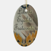 Creëer Your Ewn Liberty Equality Keramisch Ornament (Rechts)