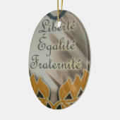Creëer Your Ewn Liberty Equality Keramisch Ornament (Links)