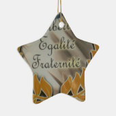 Creëer Your Ewn Liberty Equality Keramisch Ornament (Rechts)