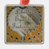 Creëer Your Ewn Liberty Equality Metalen Ornament (Voorkant)