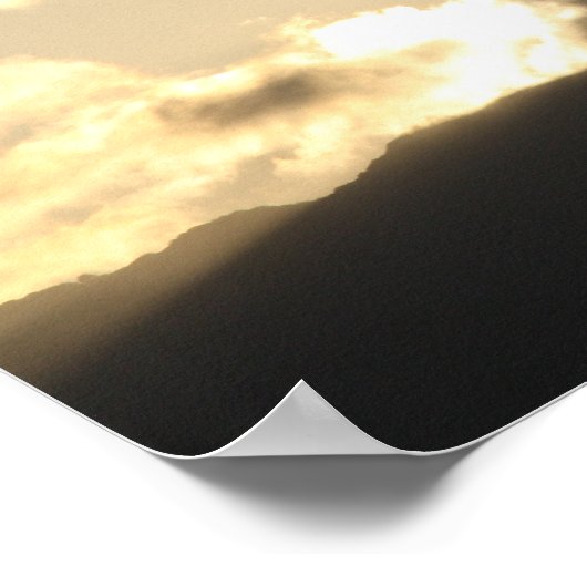 Creëer Your Ewn Mountain Sunset Clouds Poster (Hoek)